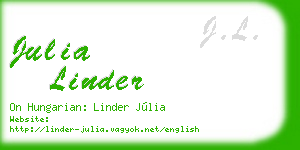 julia linder business card